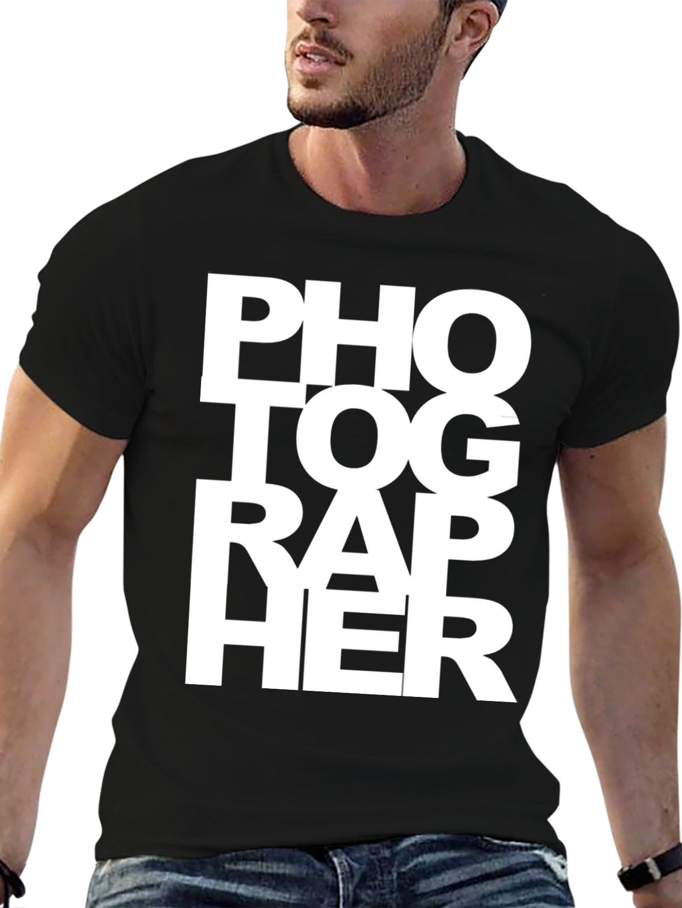 Photographer Graphic Tee - Unisex Black T-Shirt