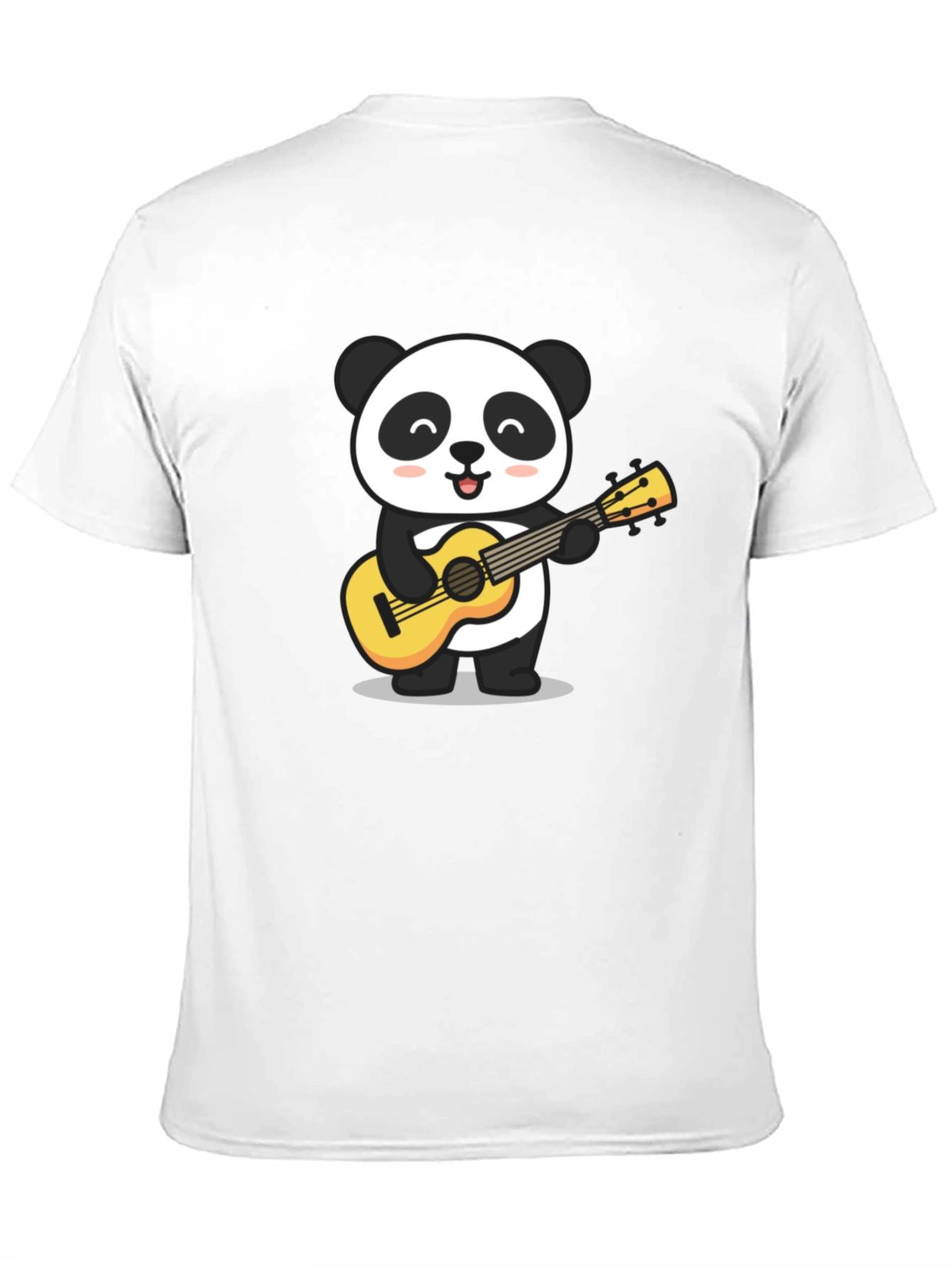 Panda Guitarist Graphic T-Shirt - Black