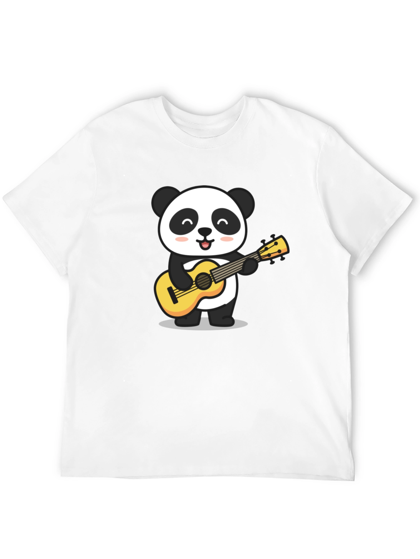 Panda Guitarist Graphic T-Shirt - Black