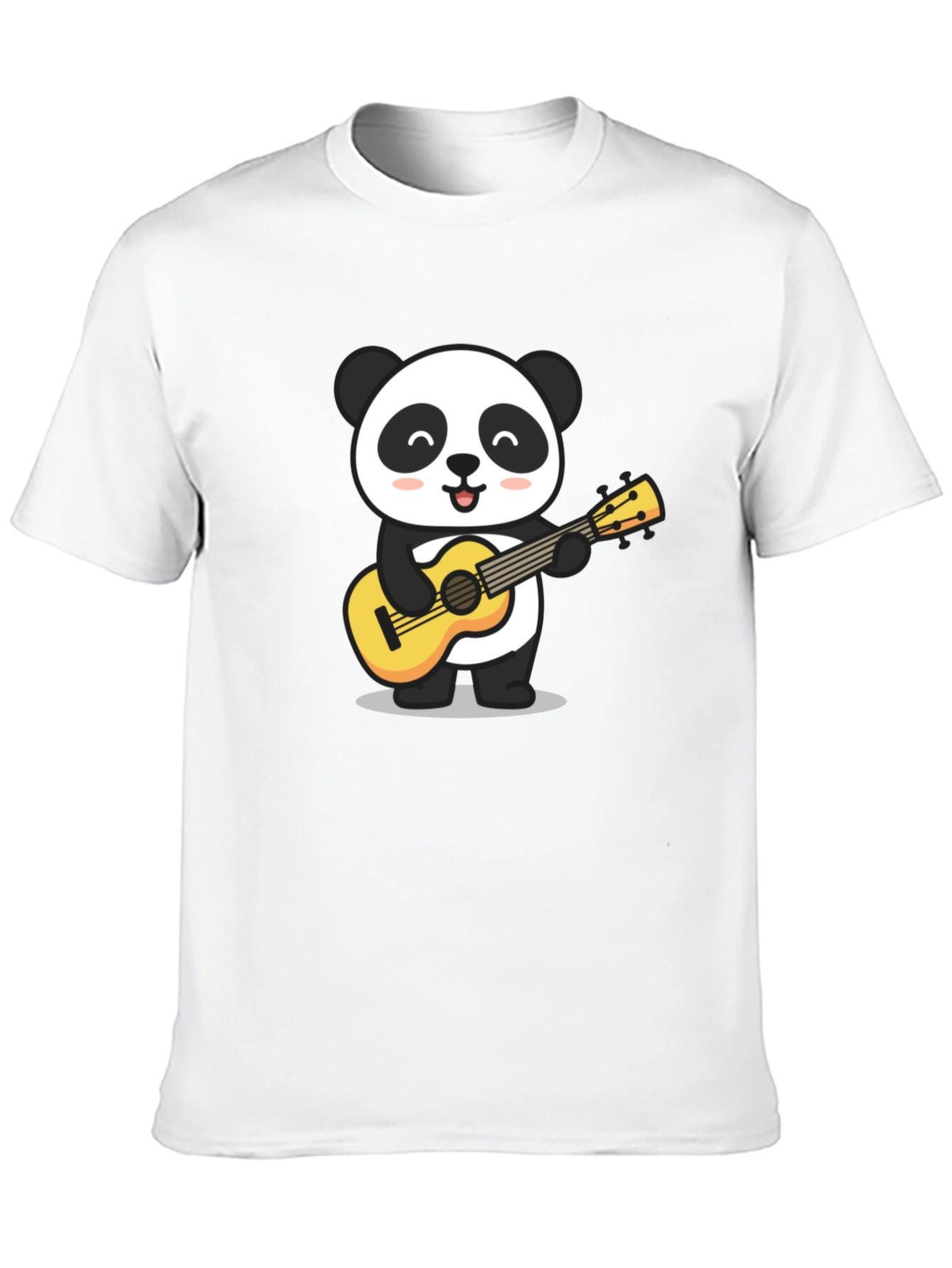 Panda Guitarist Graphic T-Shirt - Black