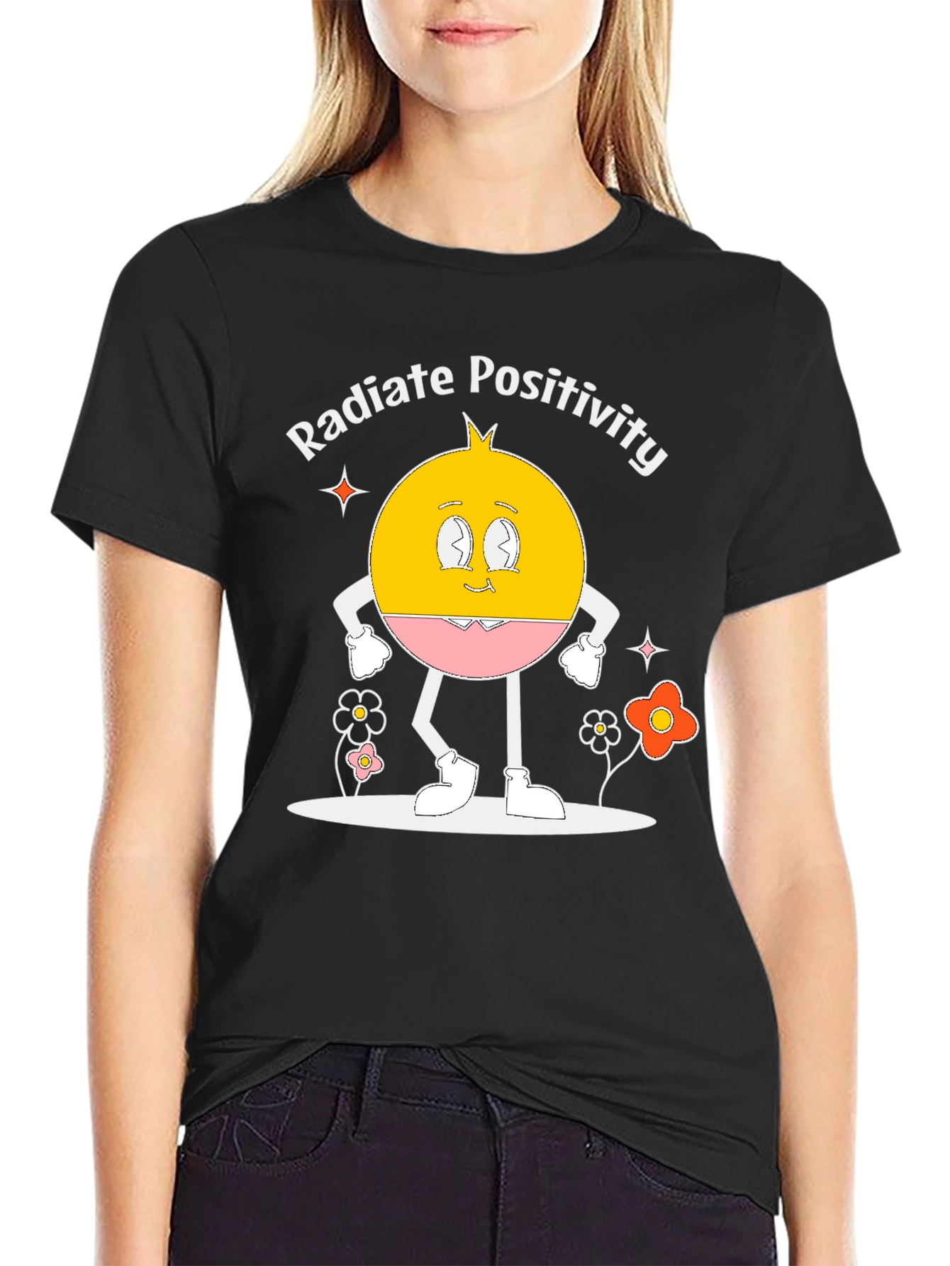 Radiate Positivity Graphic Print T-Shirt