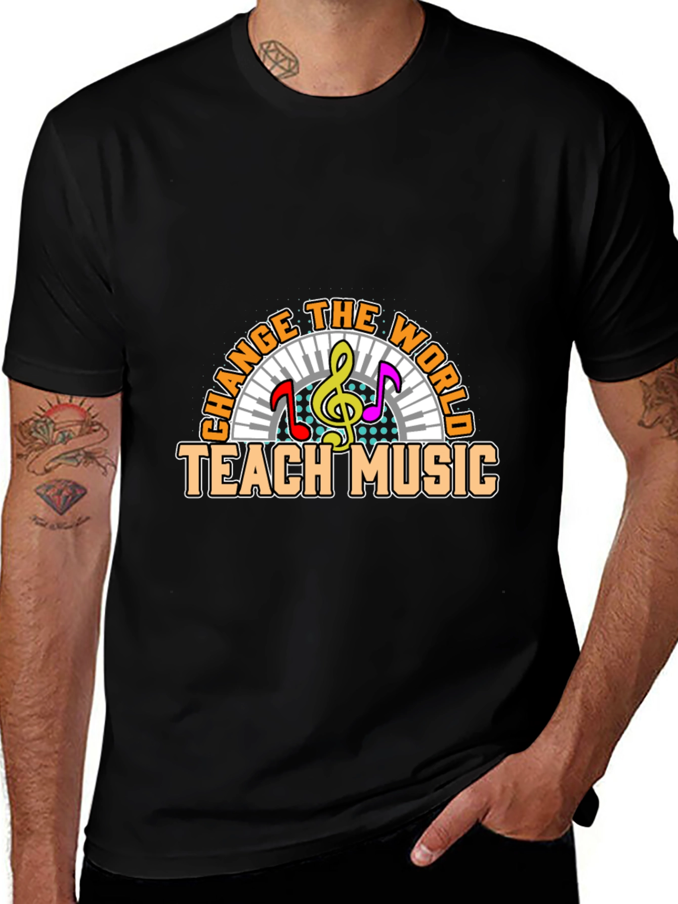 Change the World Teach Music Graphic Tee