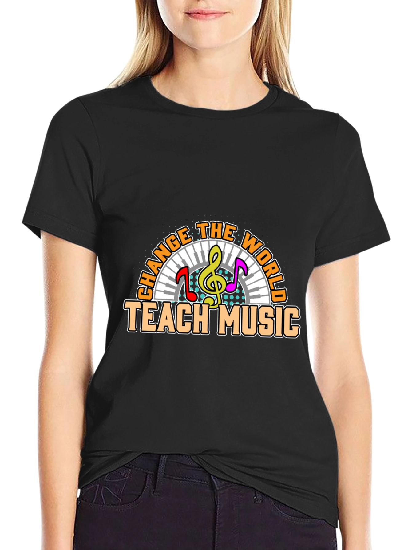 Change the World Teach Music Graphic Tee