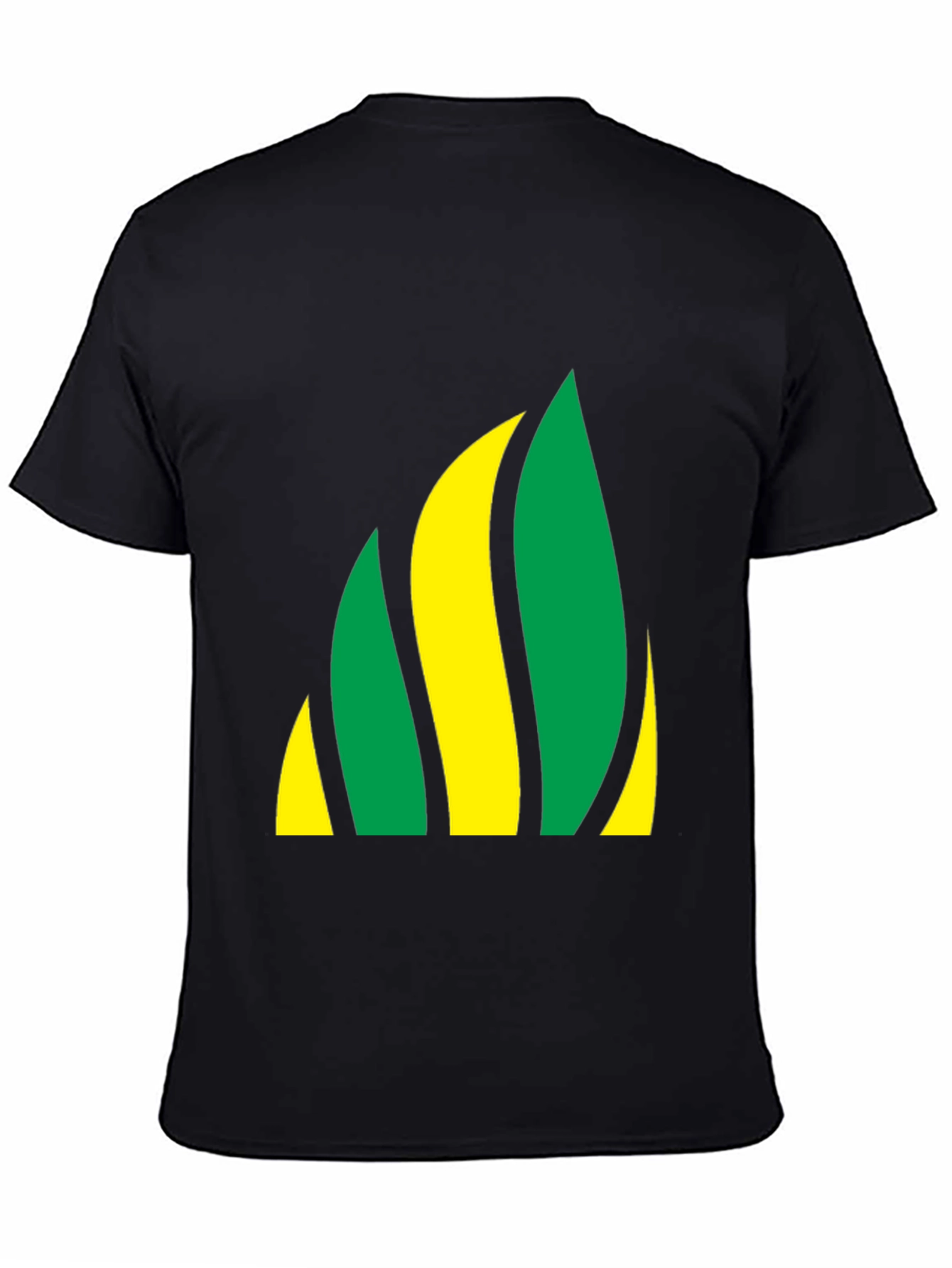 Abstract Flame Tee - Black Crew Neck Shirt