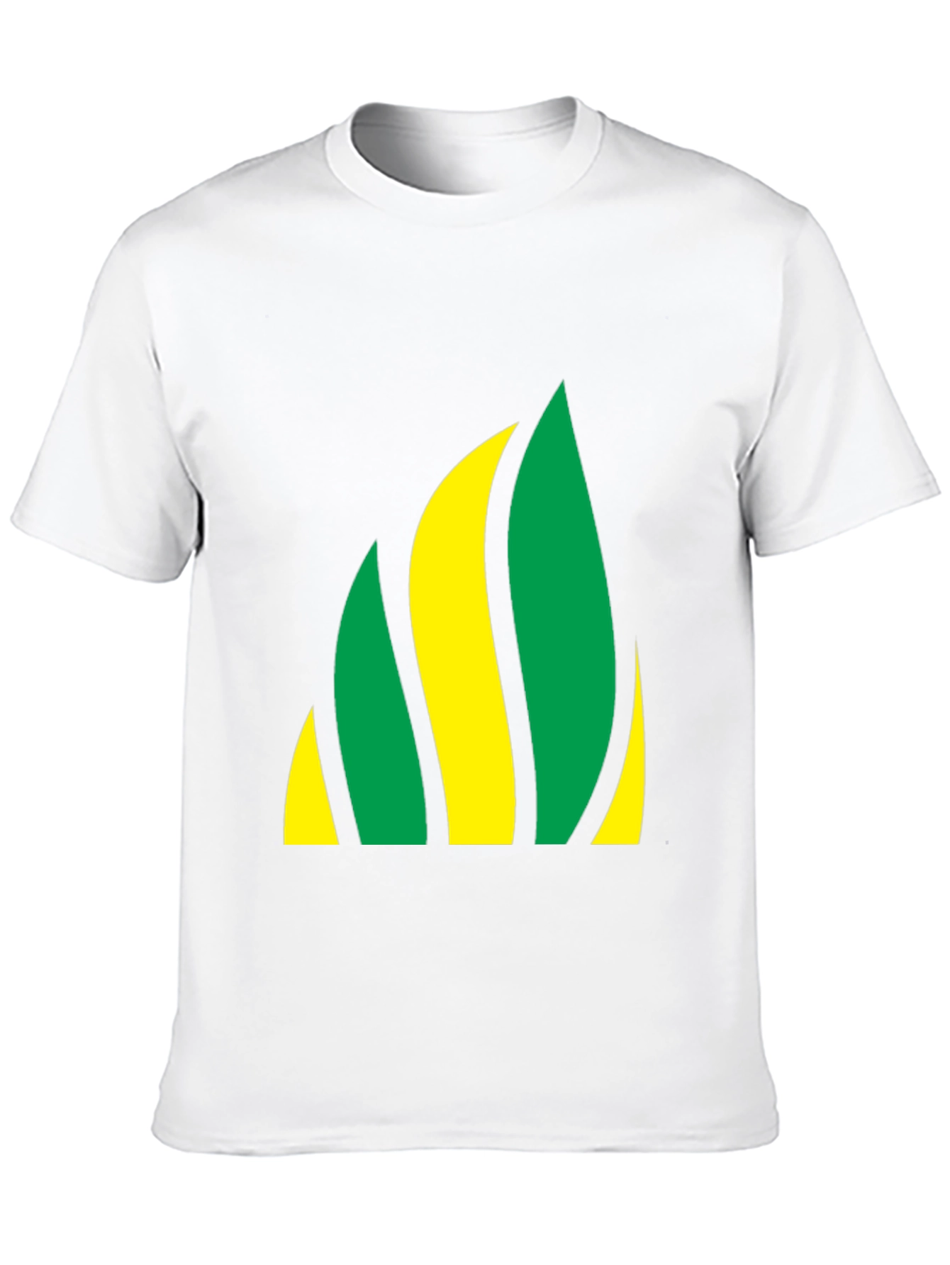 Abstract Flame Tee - Black Crew Neck Shirt
