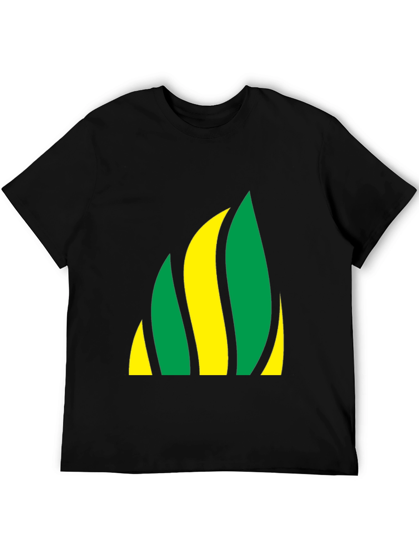 Abstract Flame Tee - Black Crew Neck Shirt