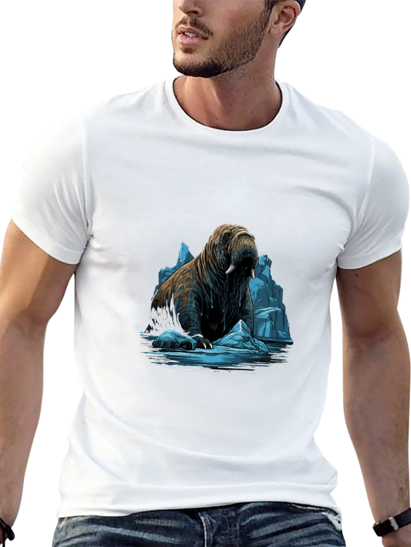Walrus on Ice Graphic Tee - Black