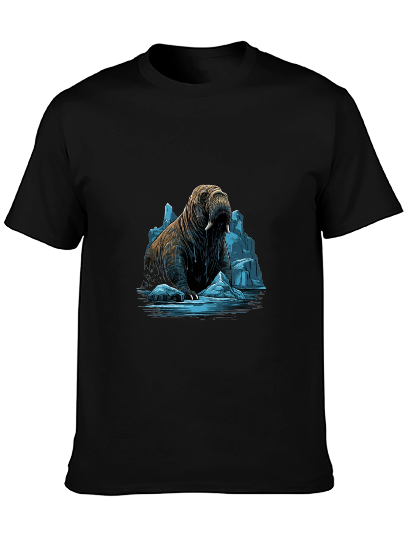Walrus on Ice Graphic Tee - Black