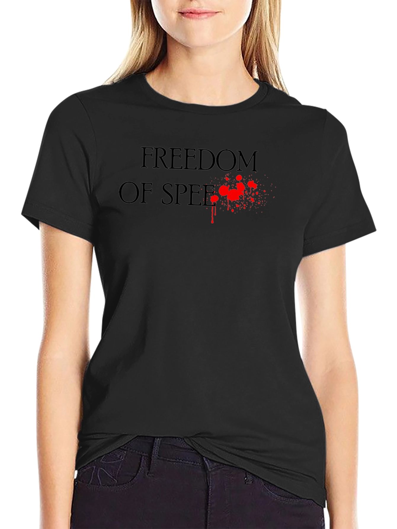 Freedom of Speech Graphic Tee - Mens Black T-Shirt