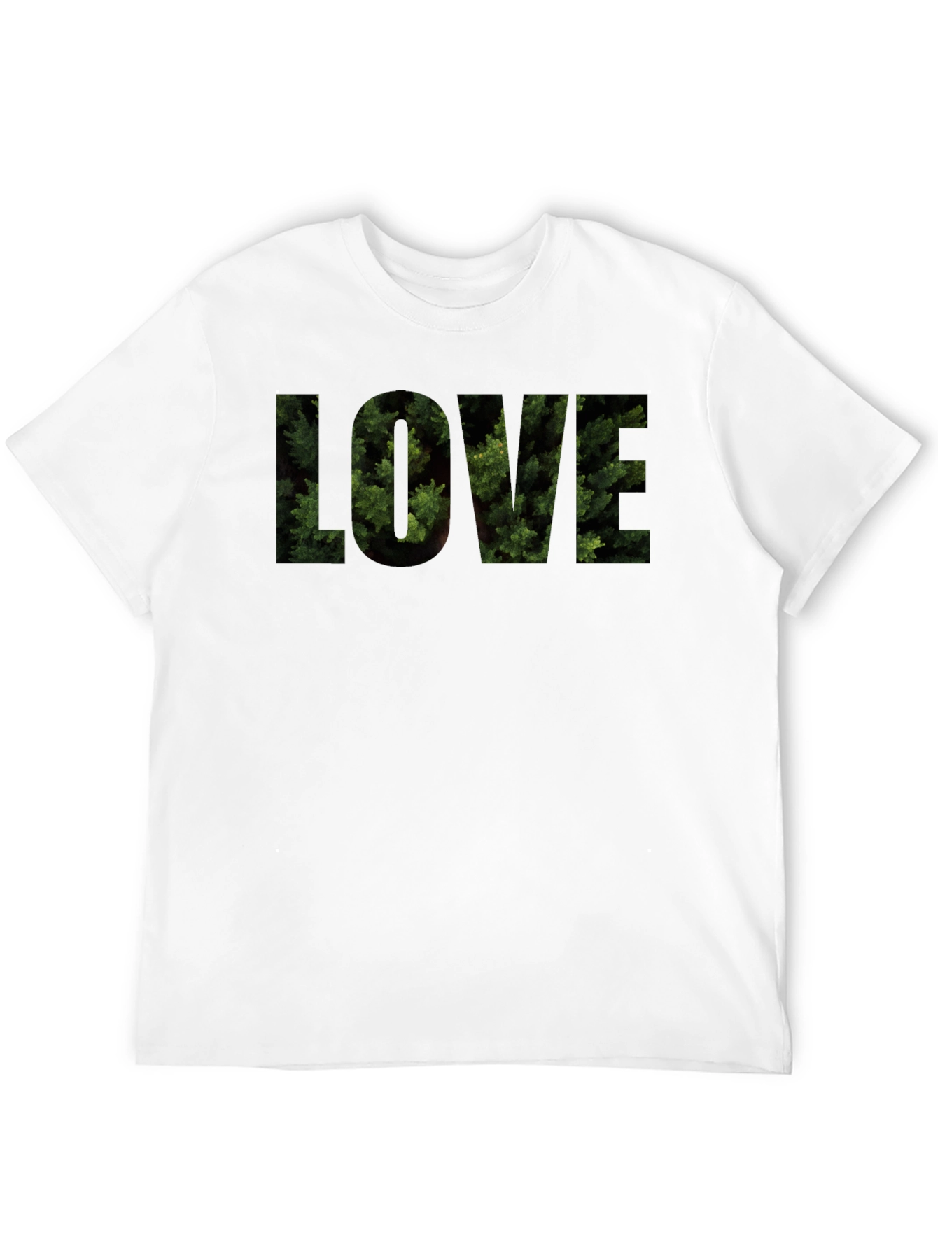 LOVE Nature Graphic Tee - Soft Black Cotton Shirt