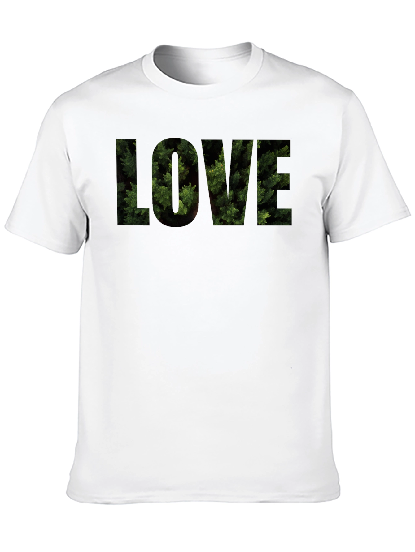 LOVE Nature Graphic Tee - Soft Black Cotton Shirt