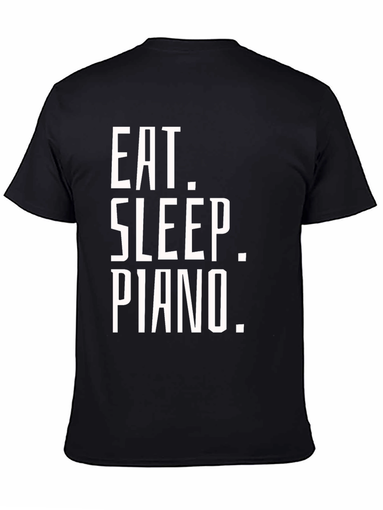 Eat Sleep Piano Black Graphic T-Shirt