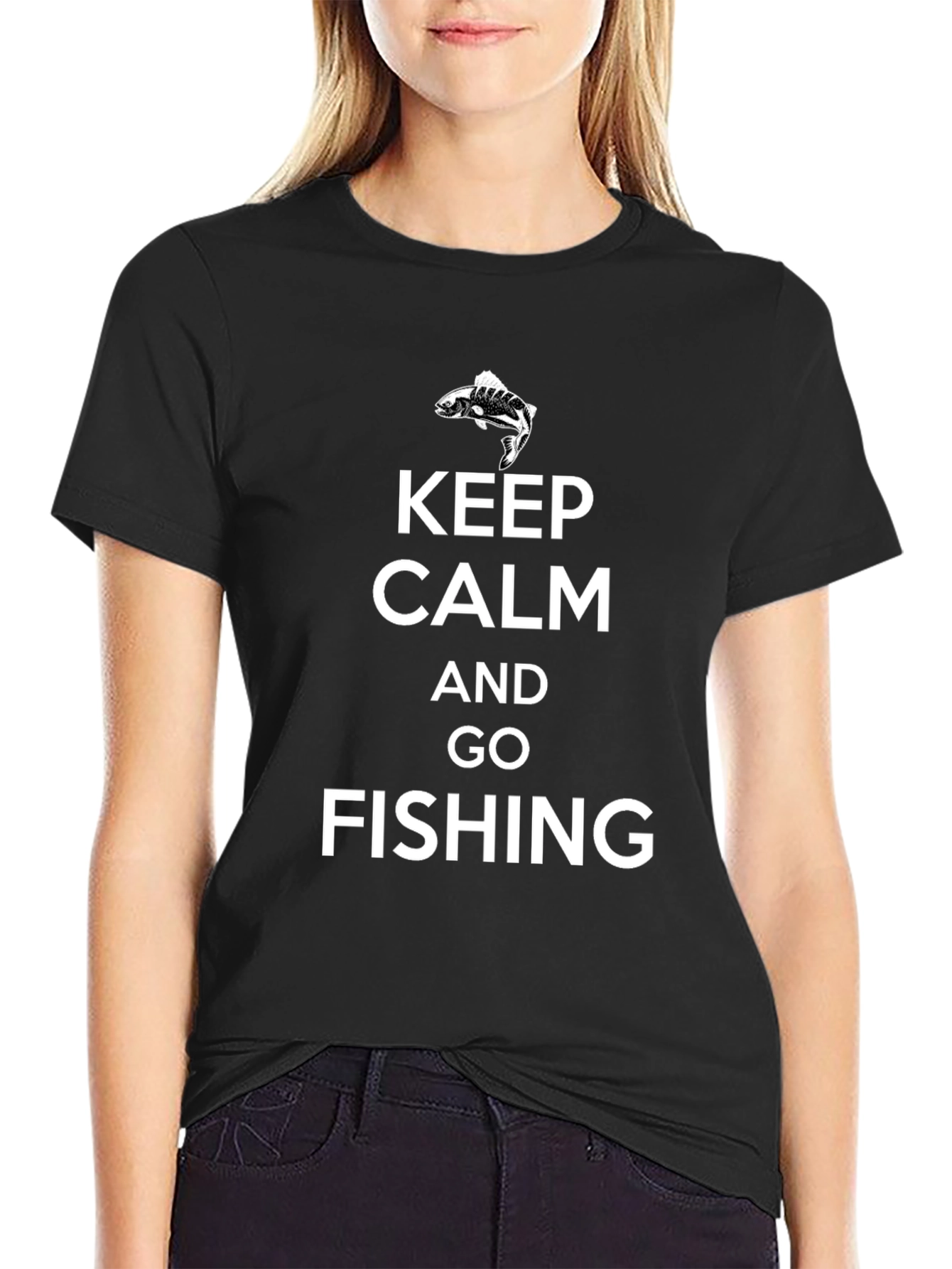 Keep Calm and Go Fishing Graphic T-Shirt