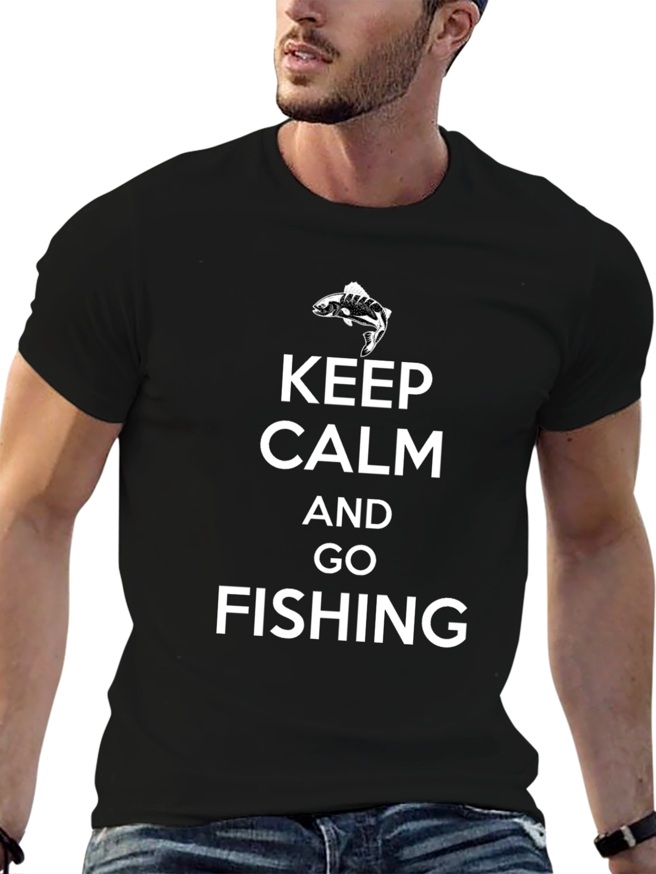 Keep Calm and Go Fishing Graphic T-Shirt