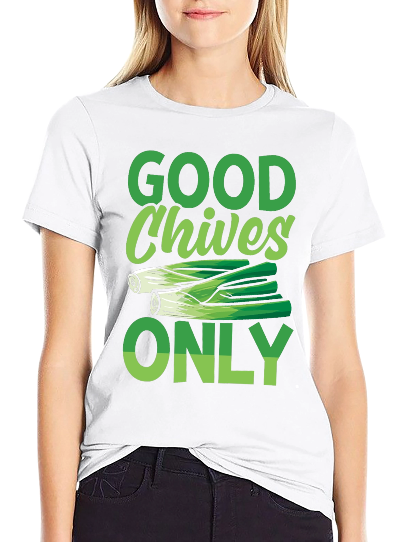 Good Chives Only Graphic Tee - Food Lovers T-Shirt