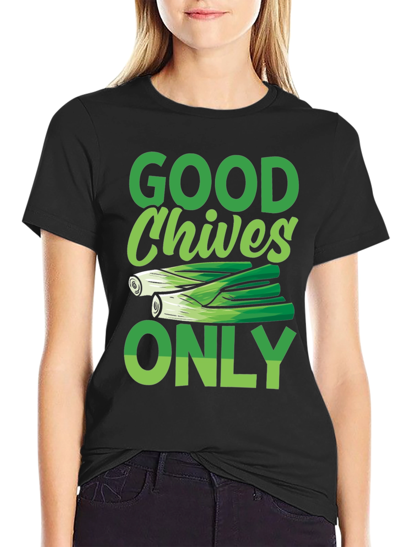 Good Chives Only Graphic Tee - Food Lovers T-Shirt