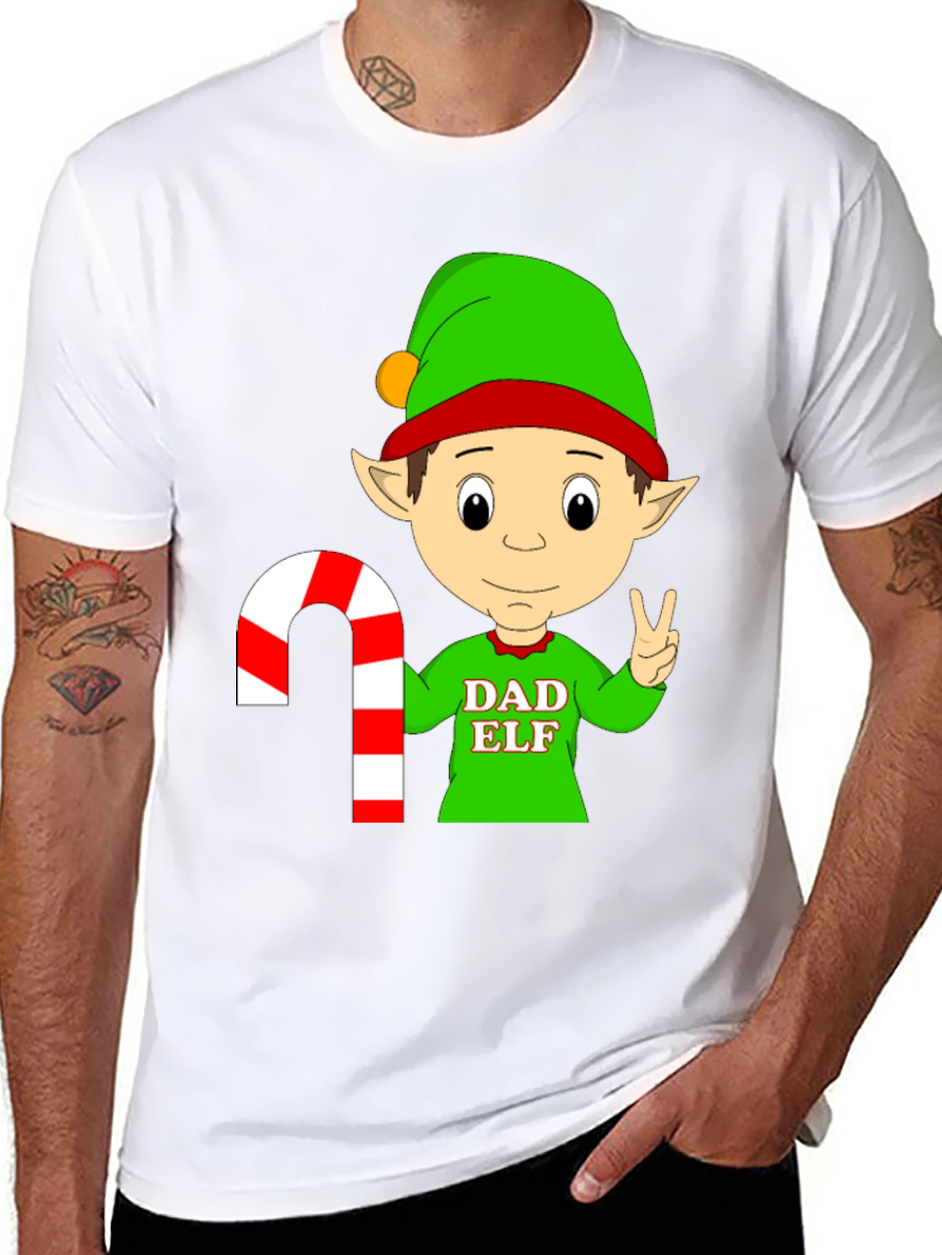 Dad Elf Christmas T-Shirt