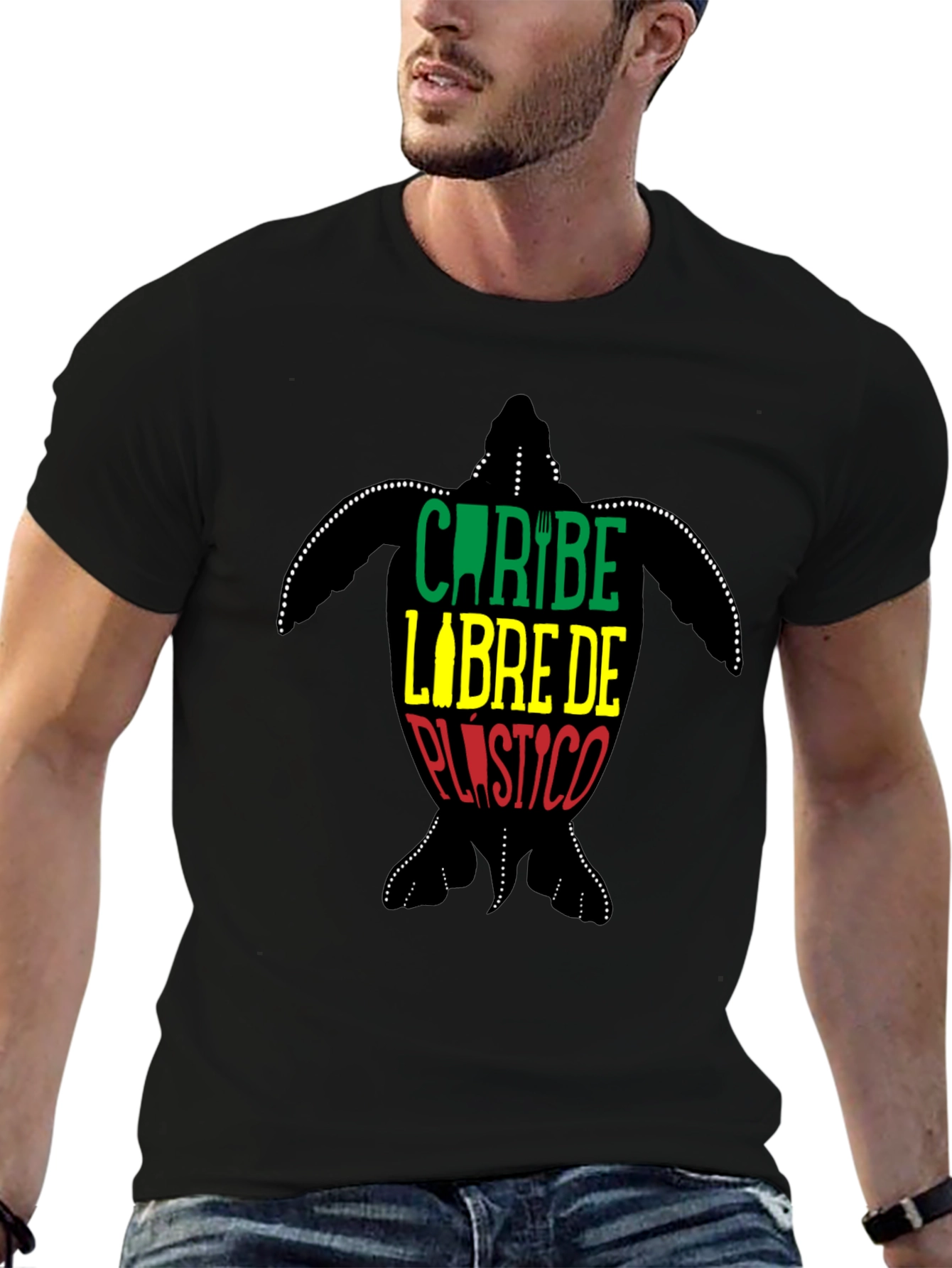 Caribbean Plastic Free Turtle T-Shirt