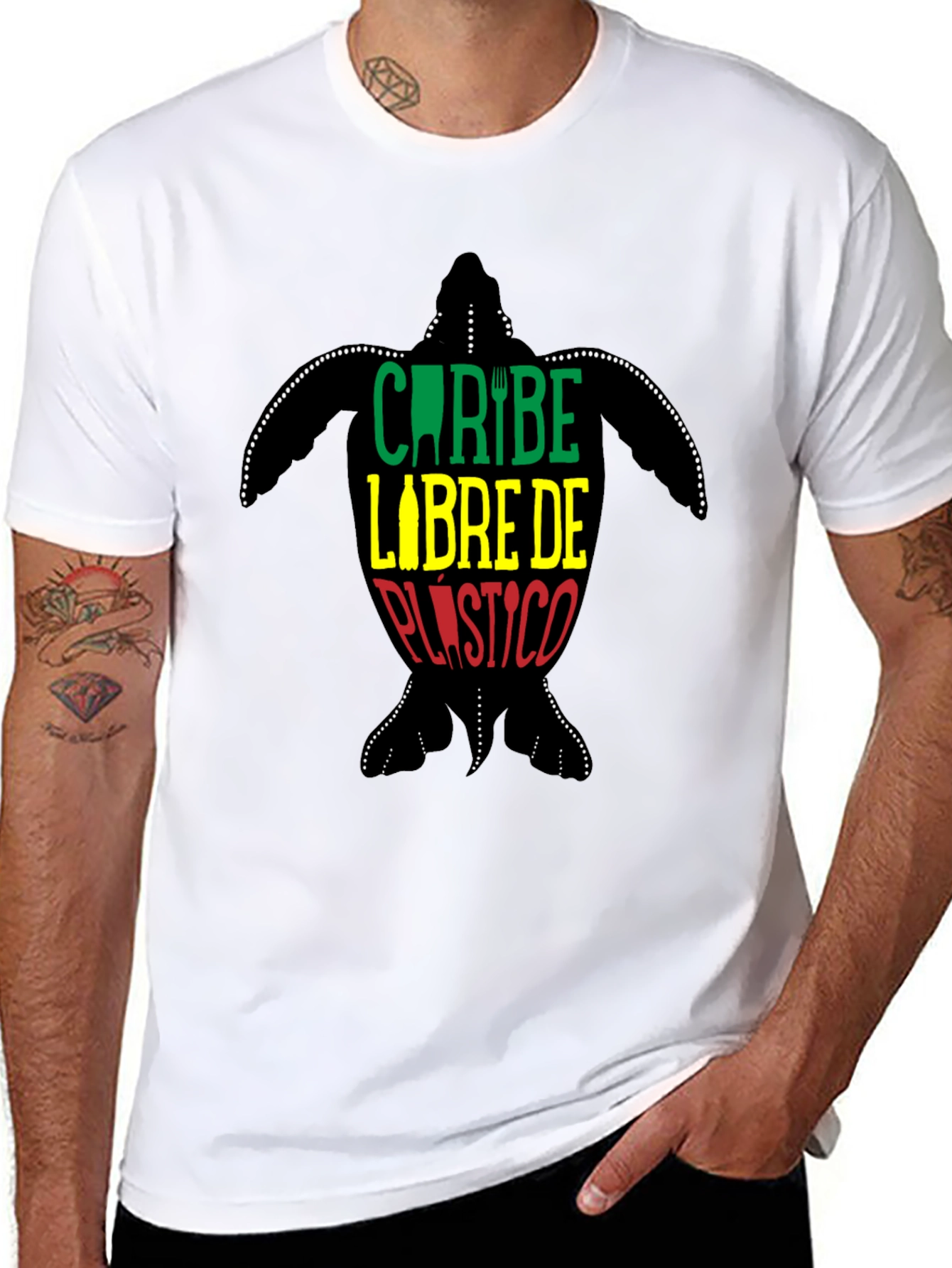 Caribbean Plastic Free Turtle T-Shirt