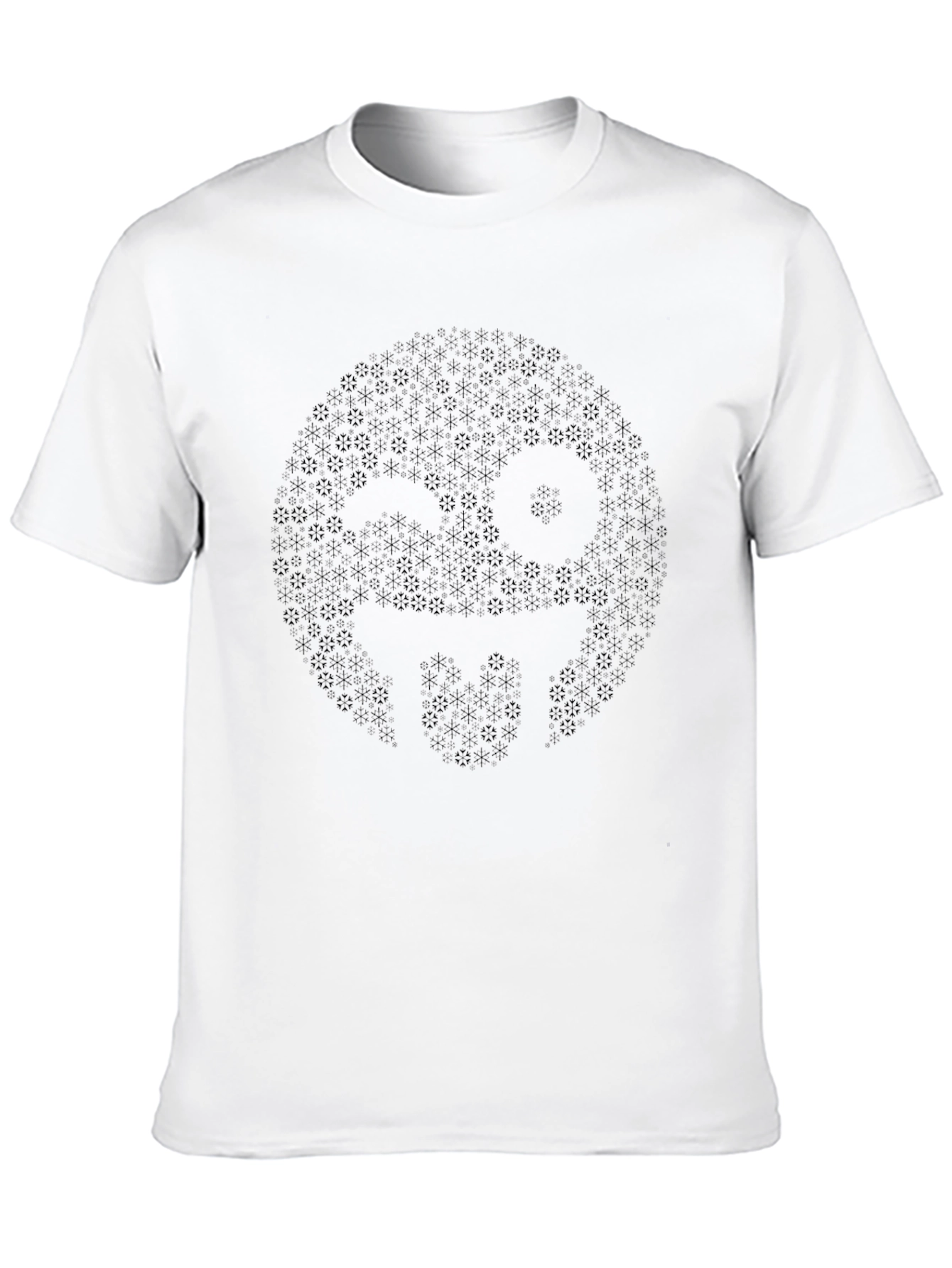 Geometric Circle Face Black T-Shirt