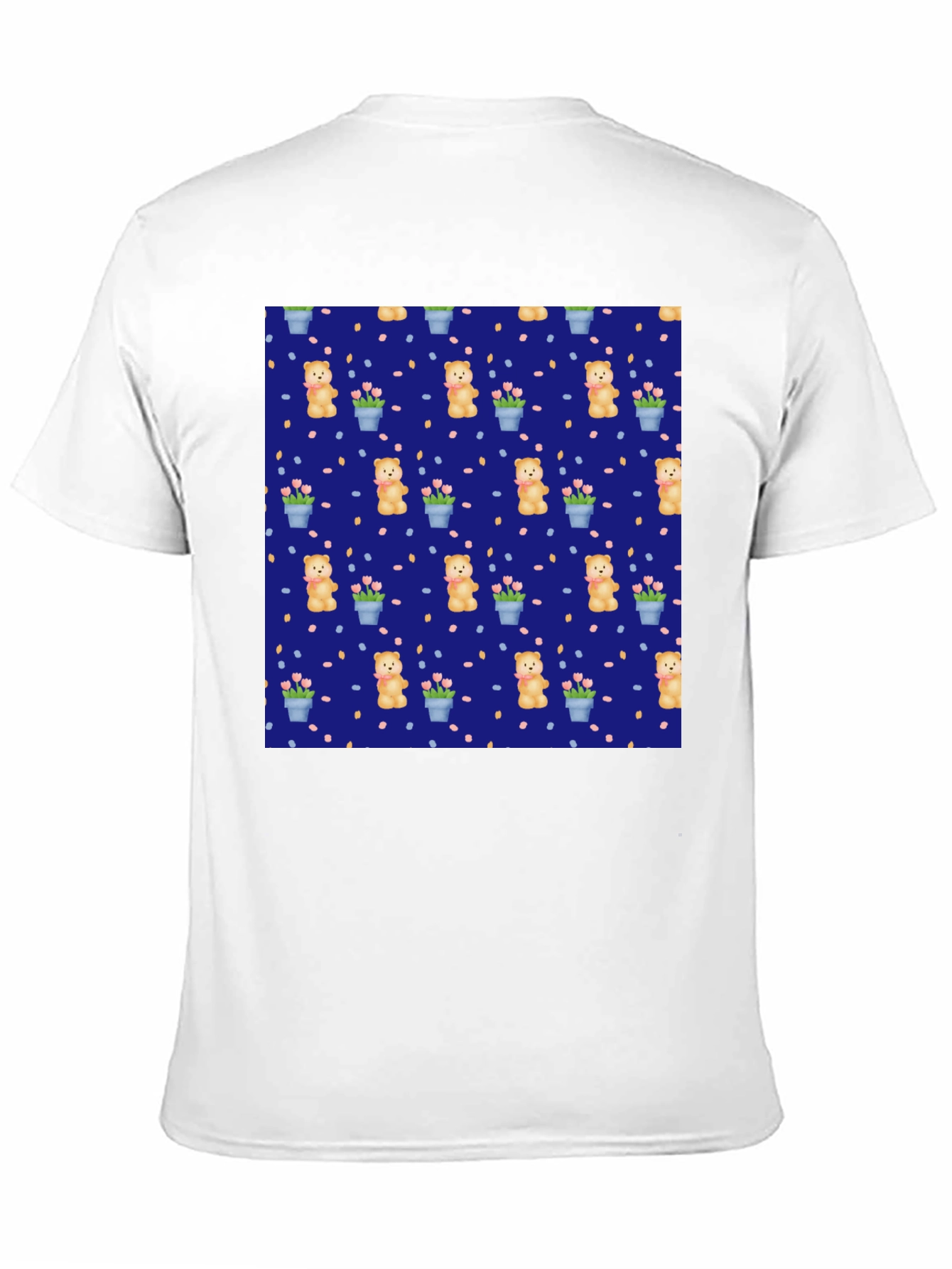 Teddy Bear & Flower Pattern Tee