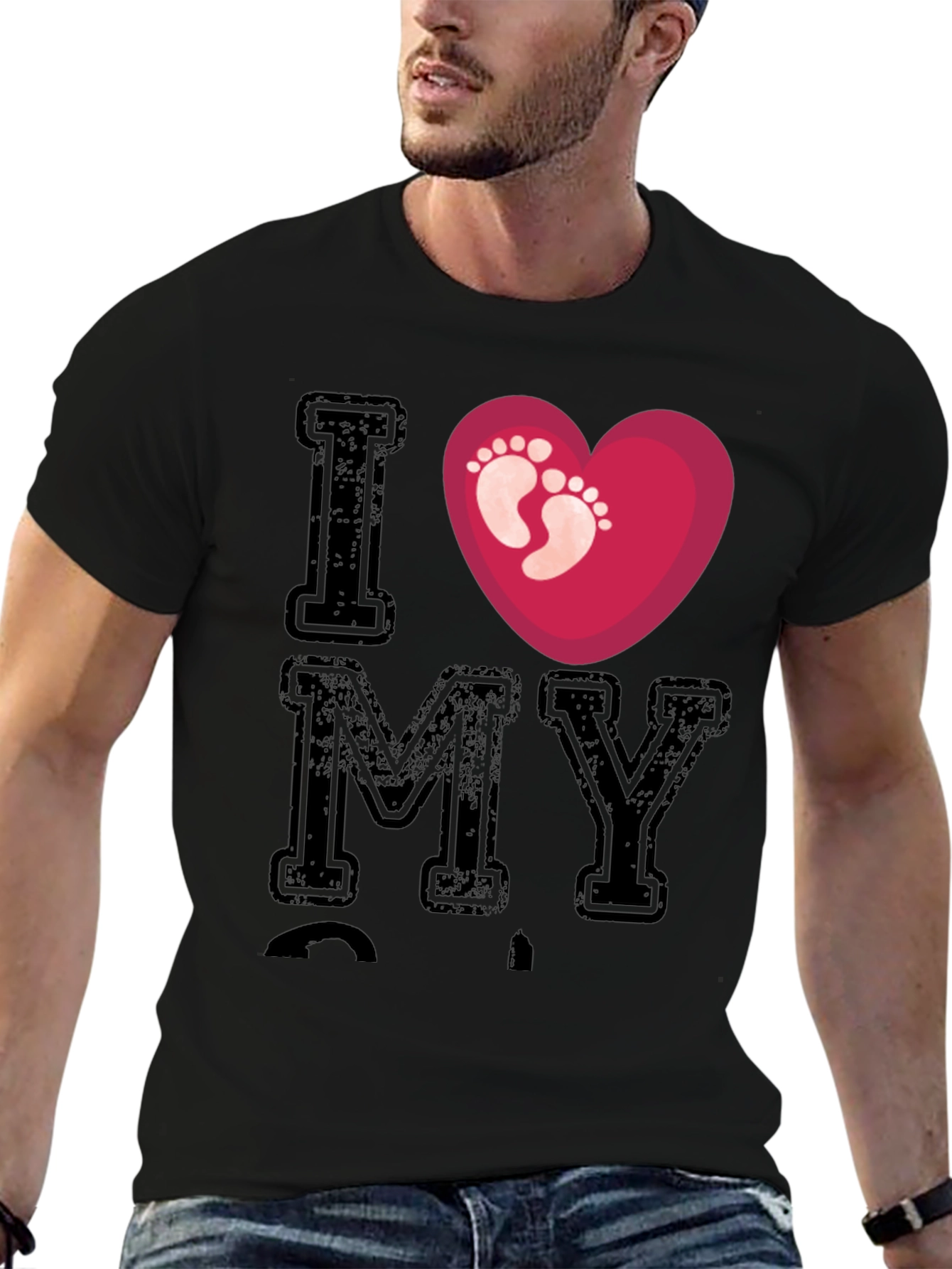I Love My T-Shirt with Heart & Footprints