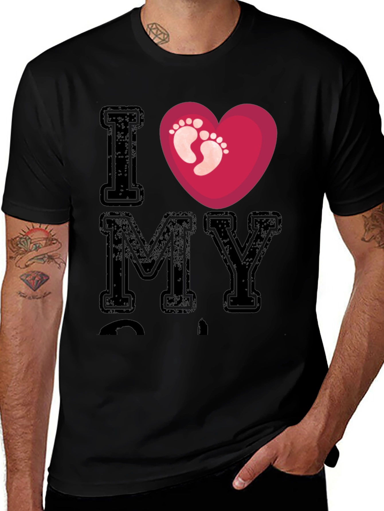 I Love My T-Shirt with Heart & Footprints