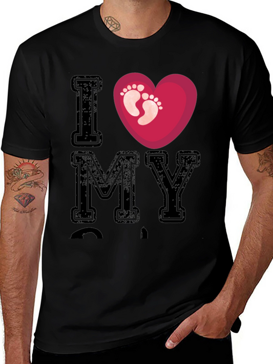 I Love My T-Shirt with Heart & Footprints