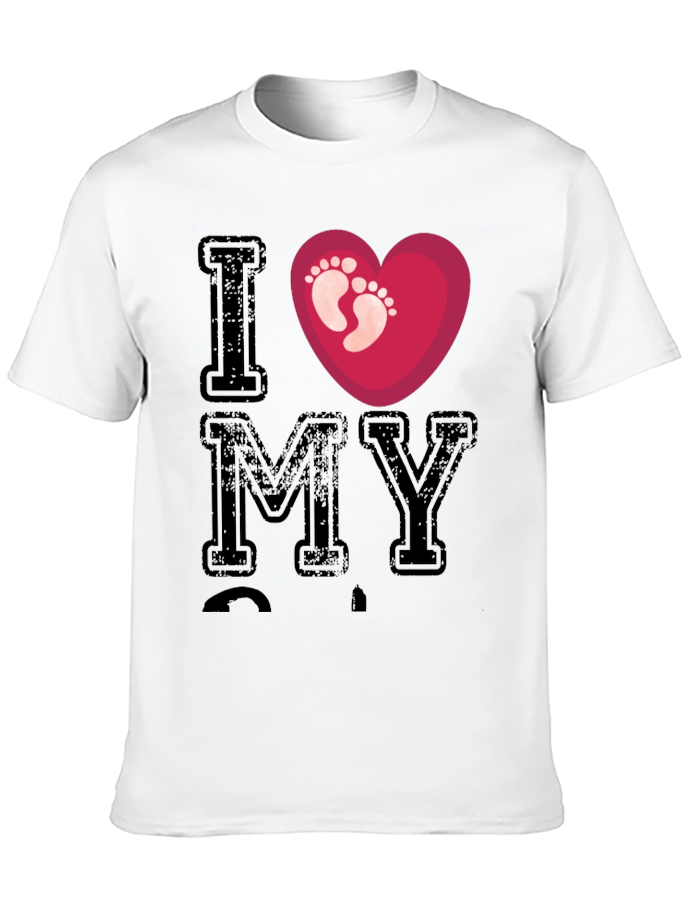 I Love My T-Shirt with Heart & Footprints