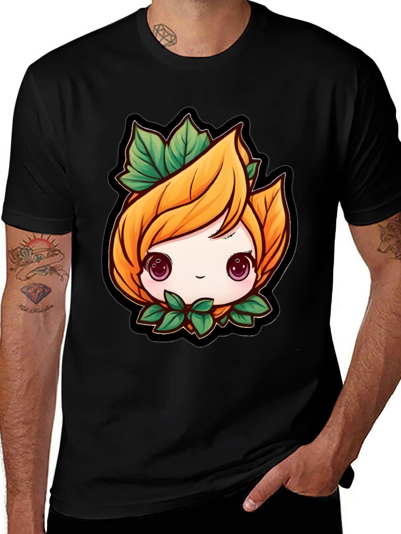 Cute Anime Plant Character T-Shirt