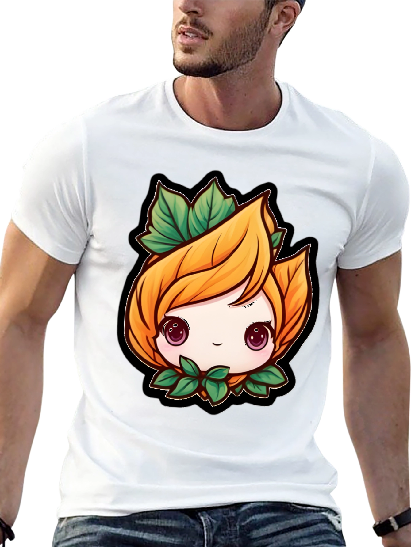 Cute Anime Plant Character T-Shirt