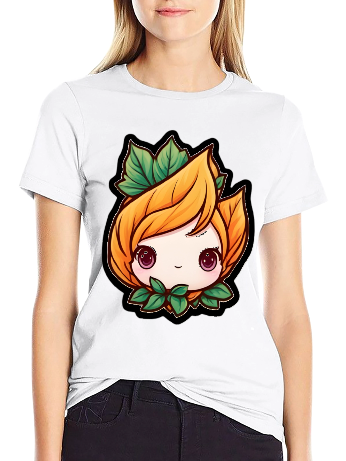 Cute Anime Plant Character T-Shirt