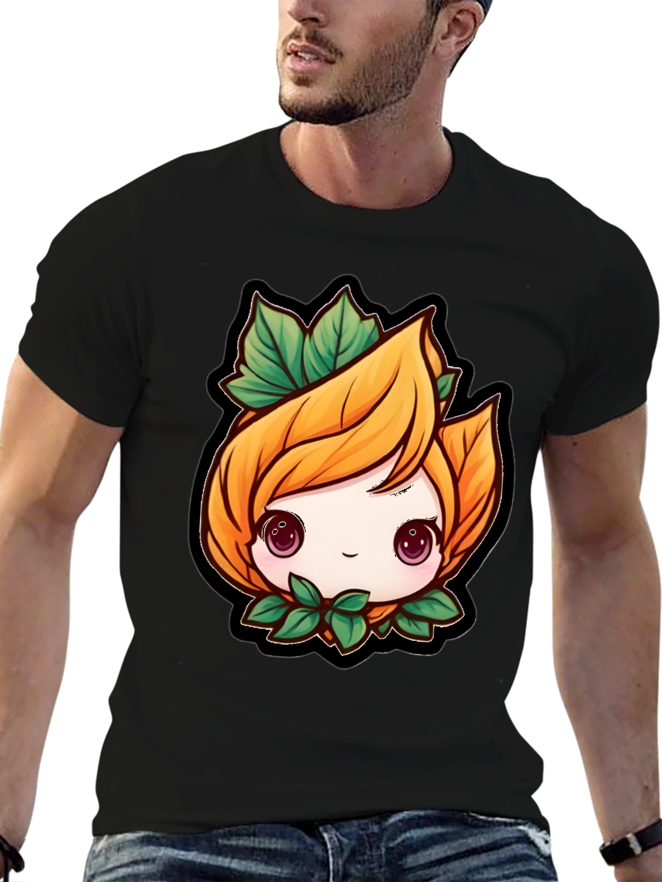 Cute Anime Plant Character T-Shirt