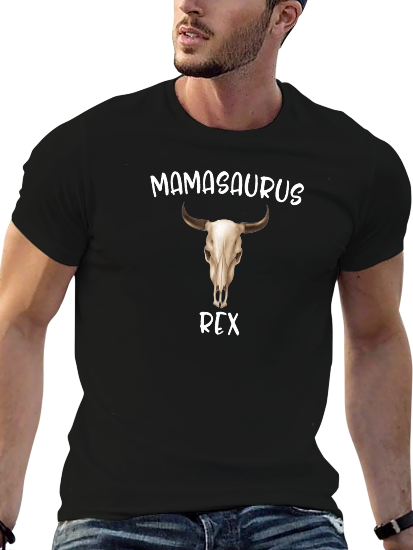Mamasaurus Rex T-Shirt - Bull Skull Graphic Tee