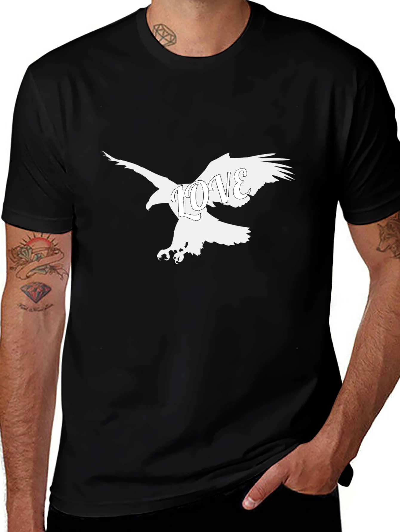 Black Eagle Love Graphic Tee