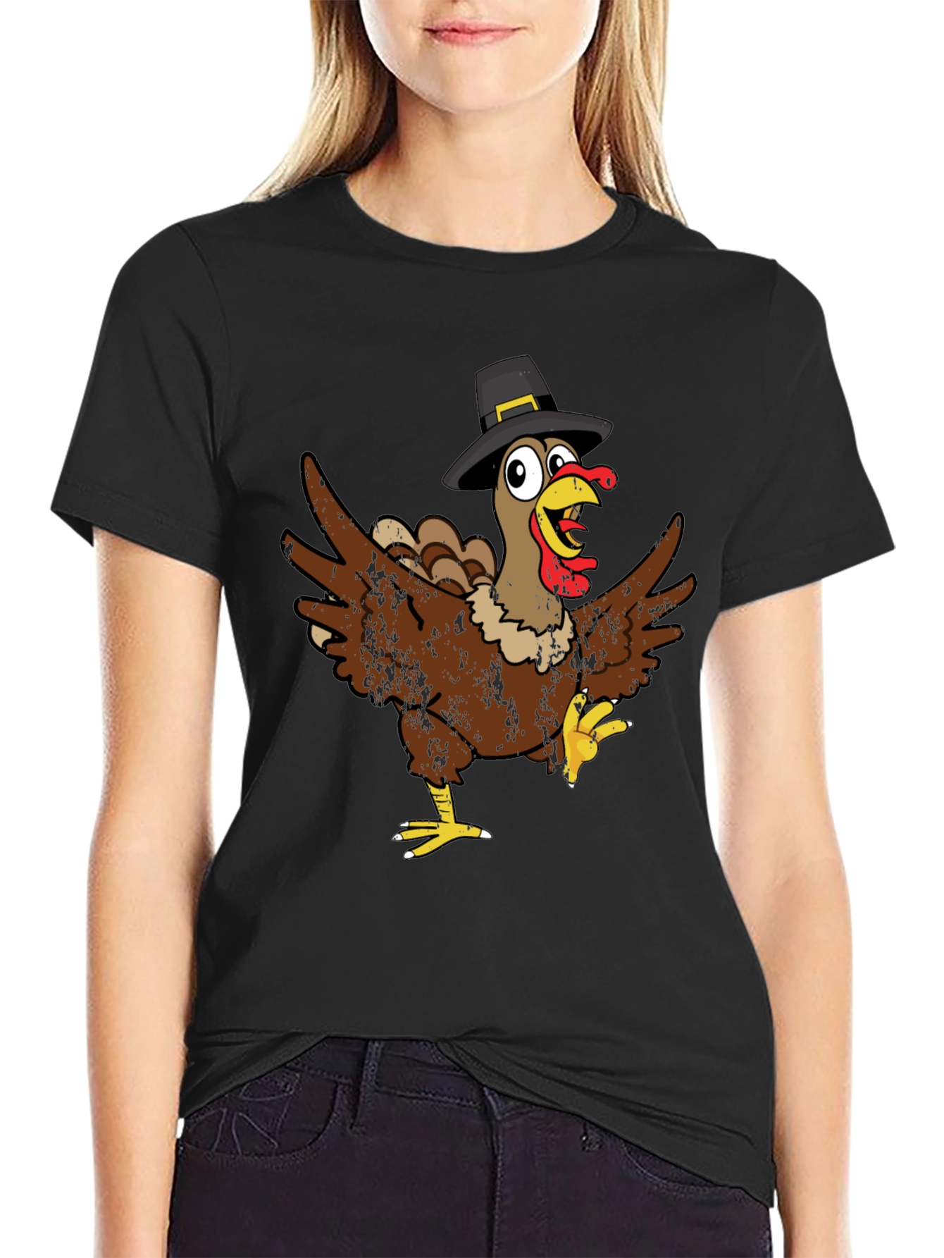 Thanksgiving Turkey Pilgrim Hat T-Shirt