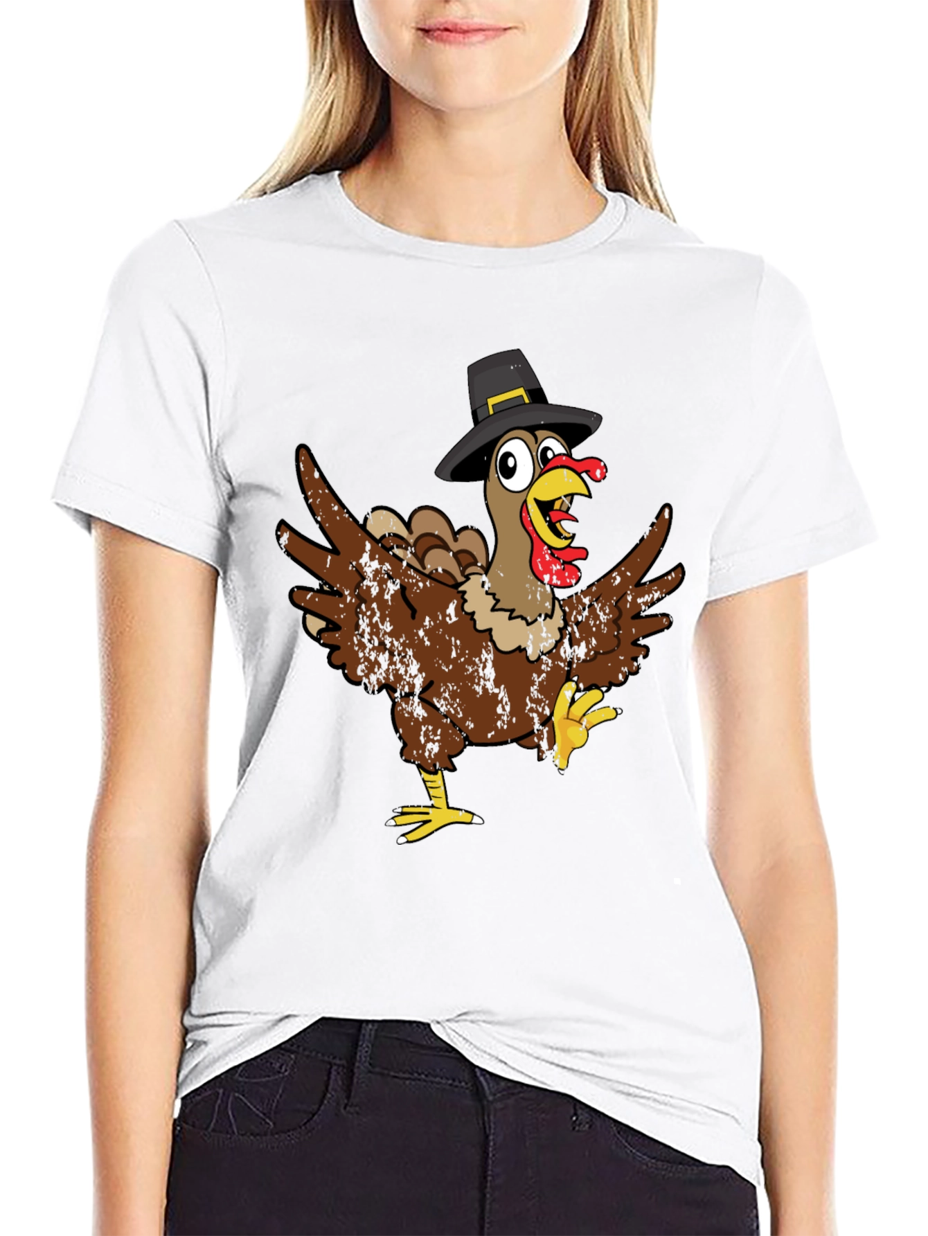 Thanksgiving Turkey Pilgrim Hat T-Shirt