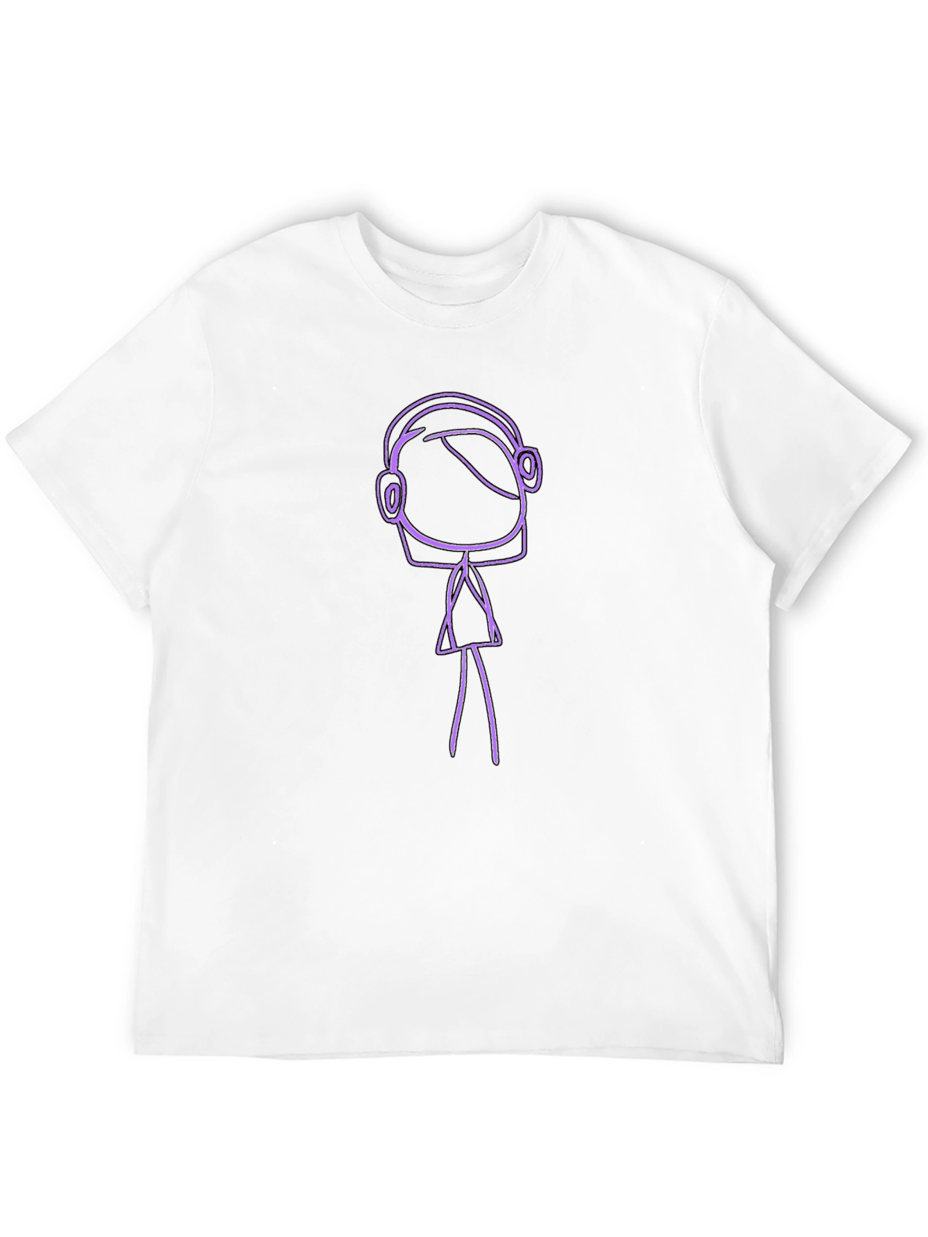 Stick Figure DJ Black T-Shirt
