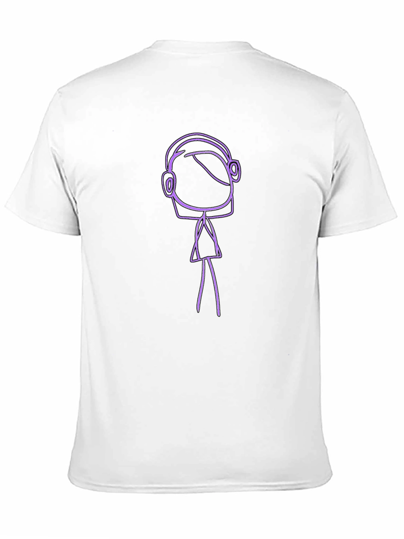 Stick Figure DJ Black T-Shirt