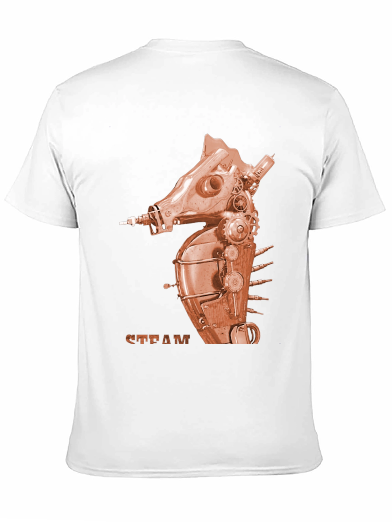 Steampunk Seahorse Graphic Tee - Unique Design