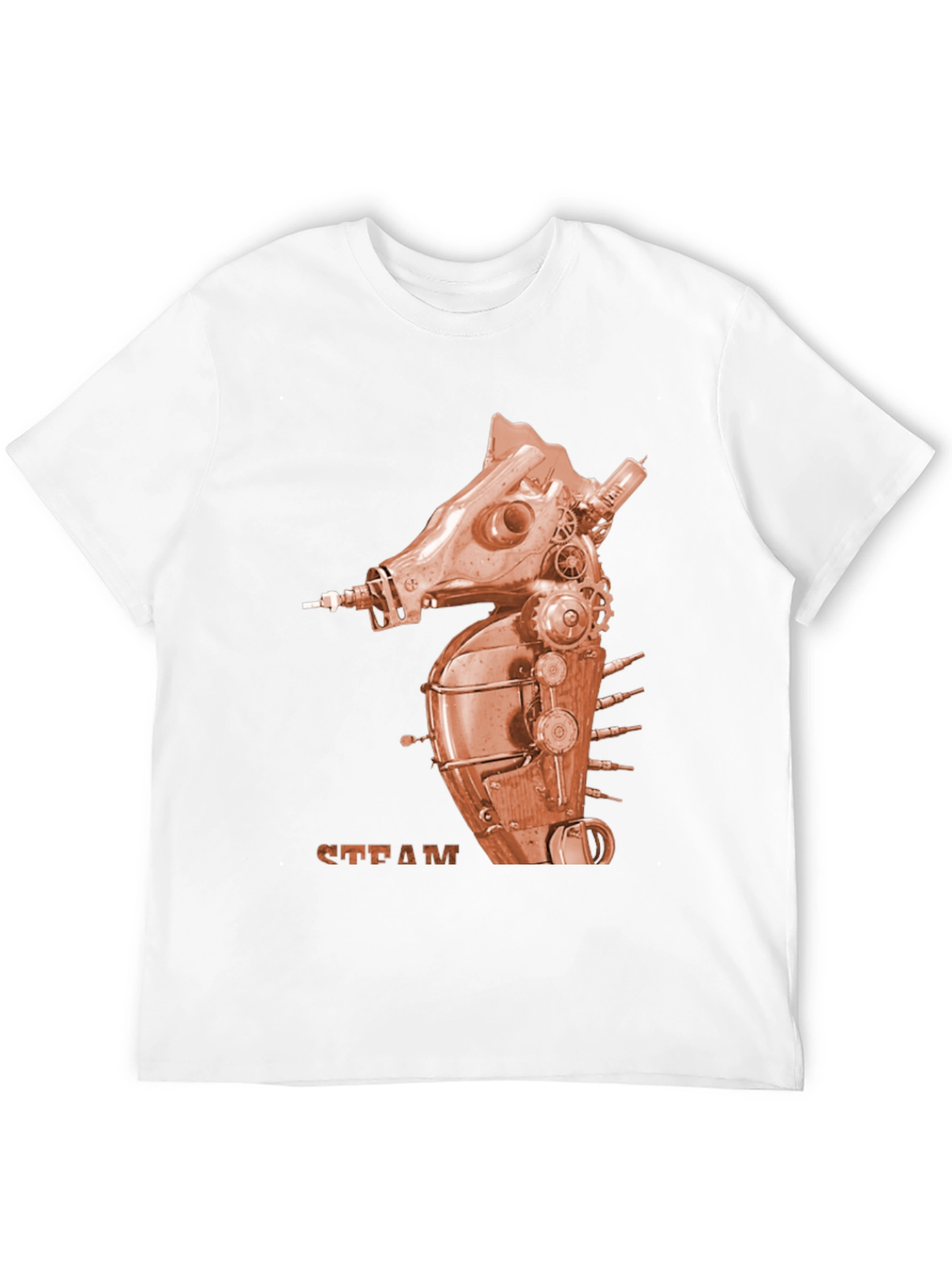 Steampunk Seahorse Graphic Tee - Unique Design
