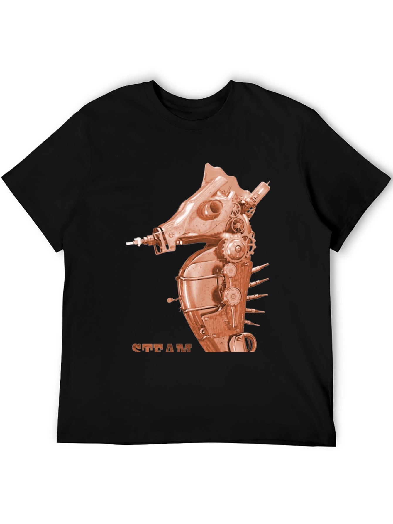 Steampunk Seahorse Graphic Tee - Unique Design
