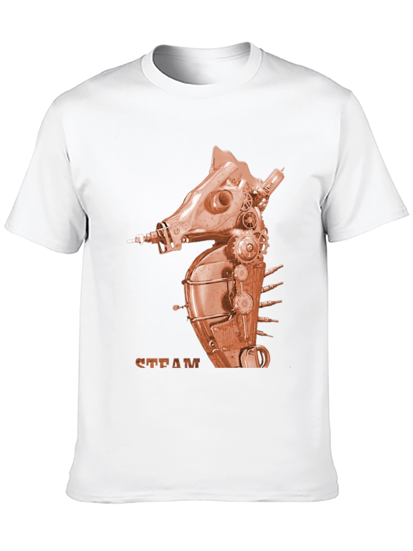 Steampunk Seahorse Graphic Tee - Unique Design