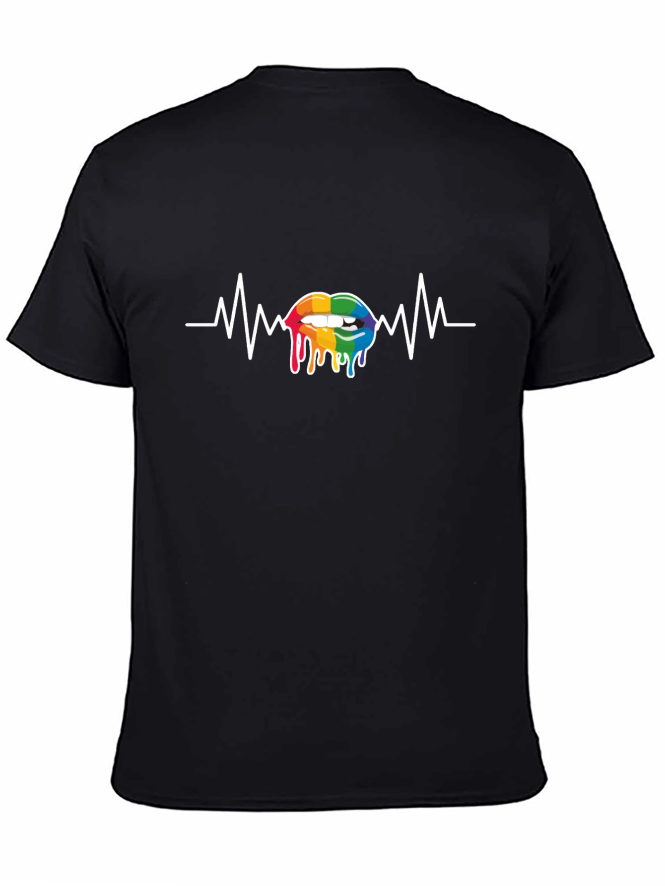 Rainbow Lips Heartbeat T-Shirt
