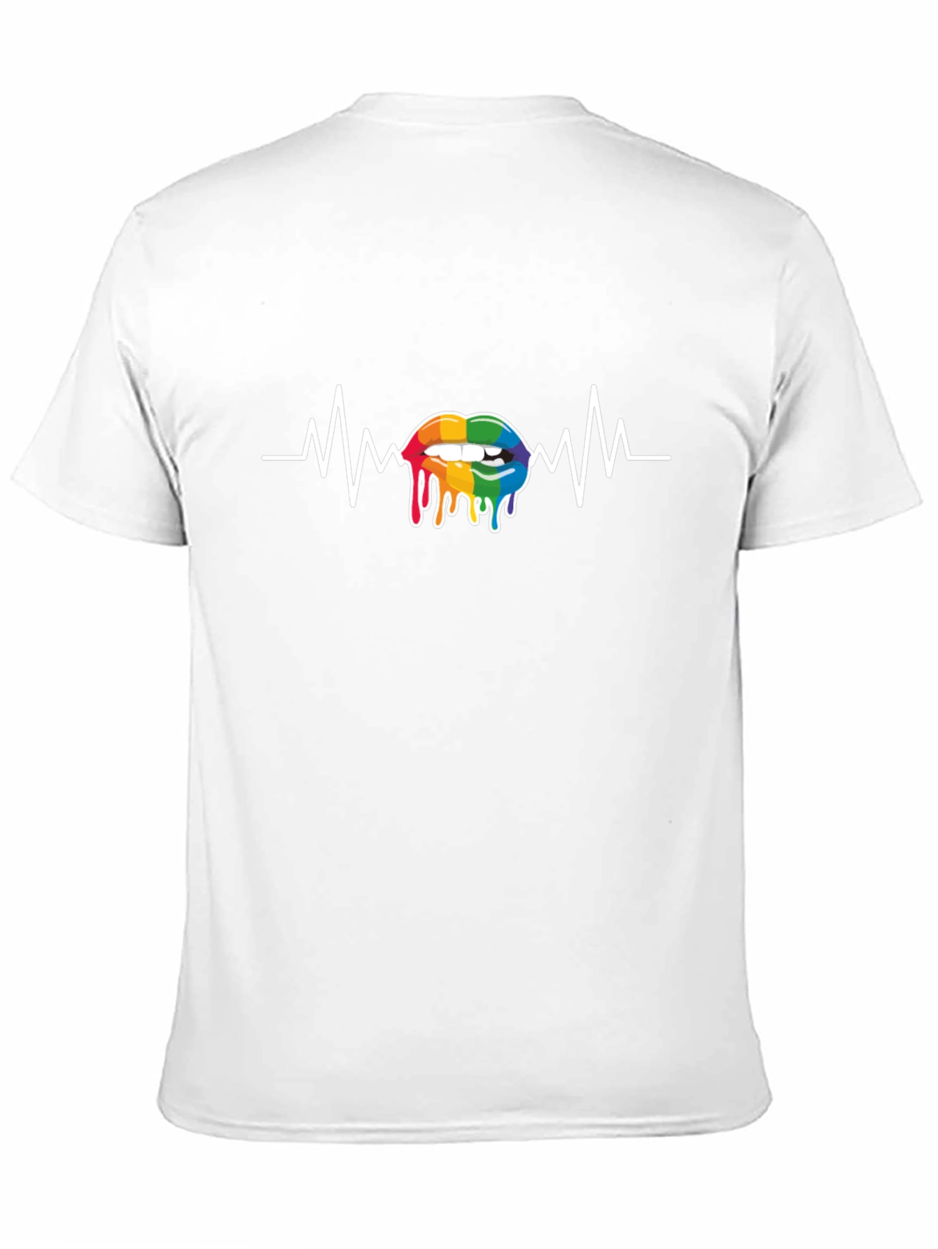 Rainbow Lips Heartbeat T-Shirt