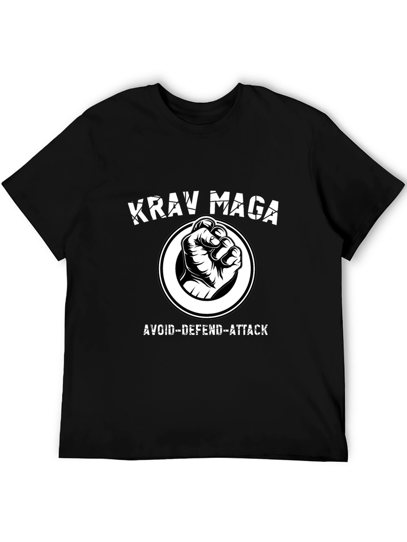 Krav Maga Avoid-Defend-Attack Black T-Shirt