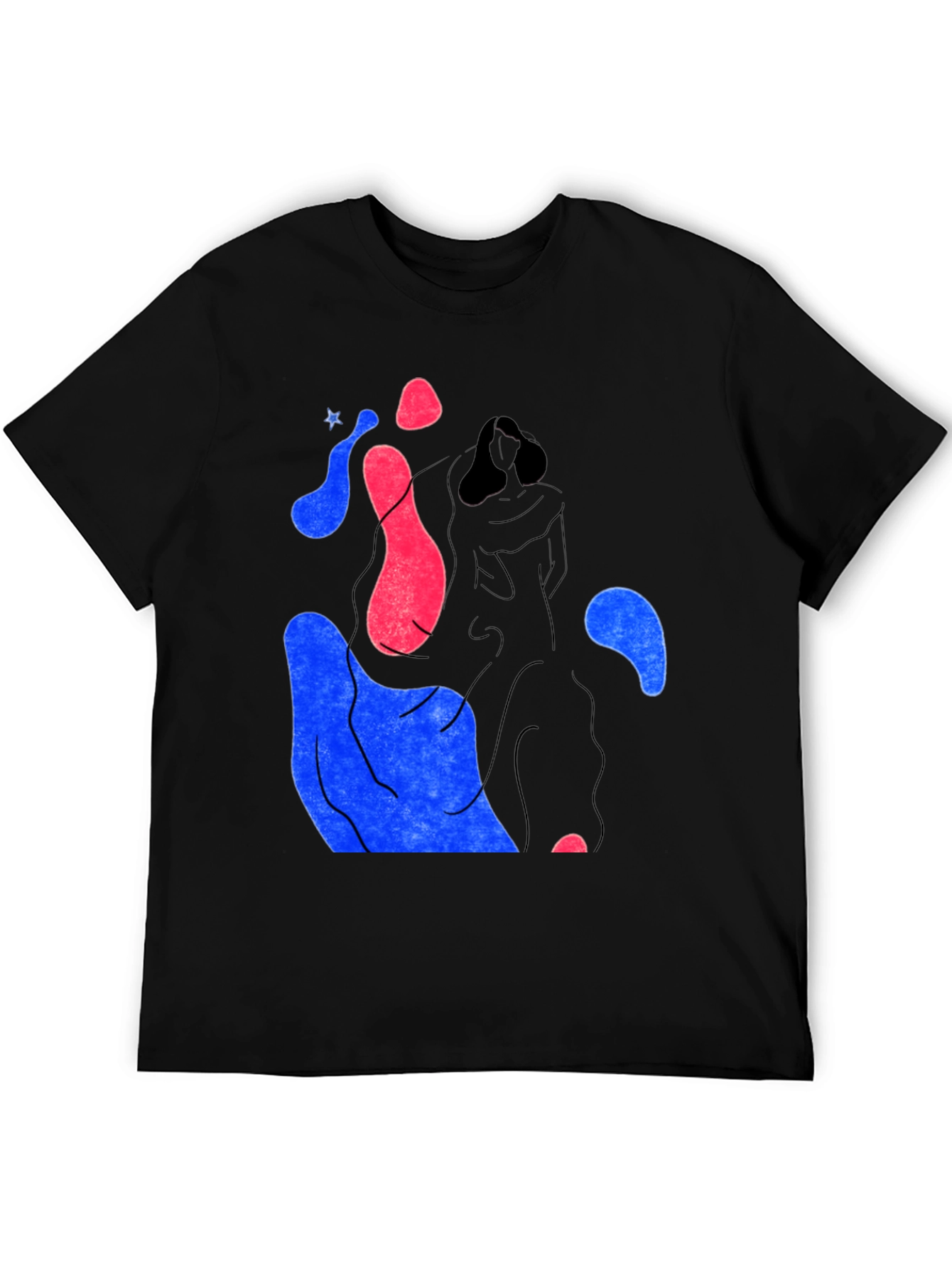 Abstract Graphic Print Crew Neck T-Shirt