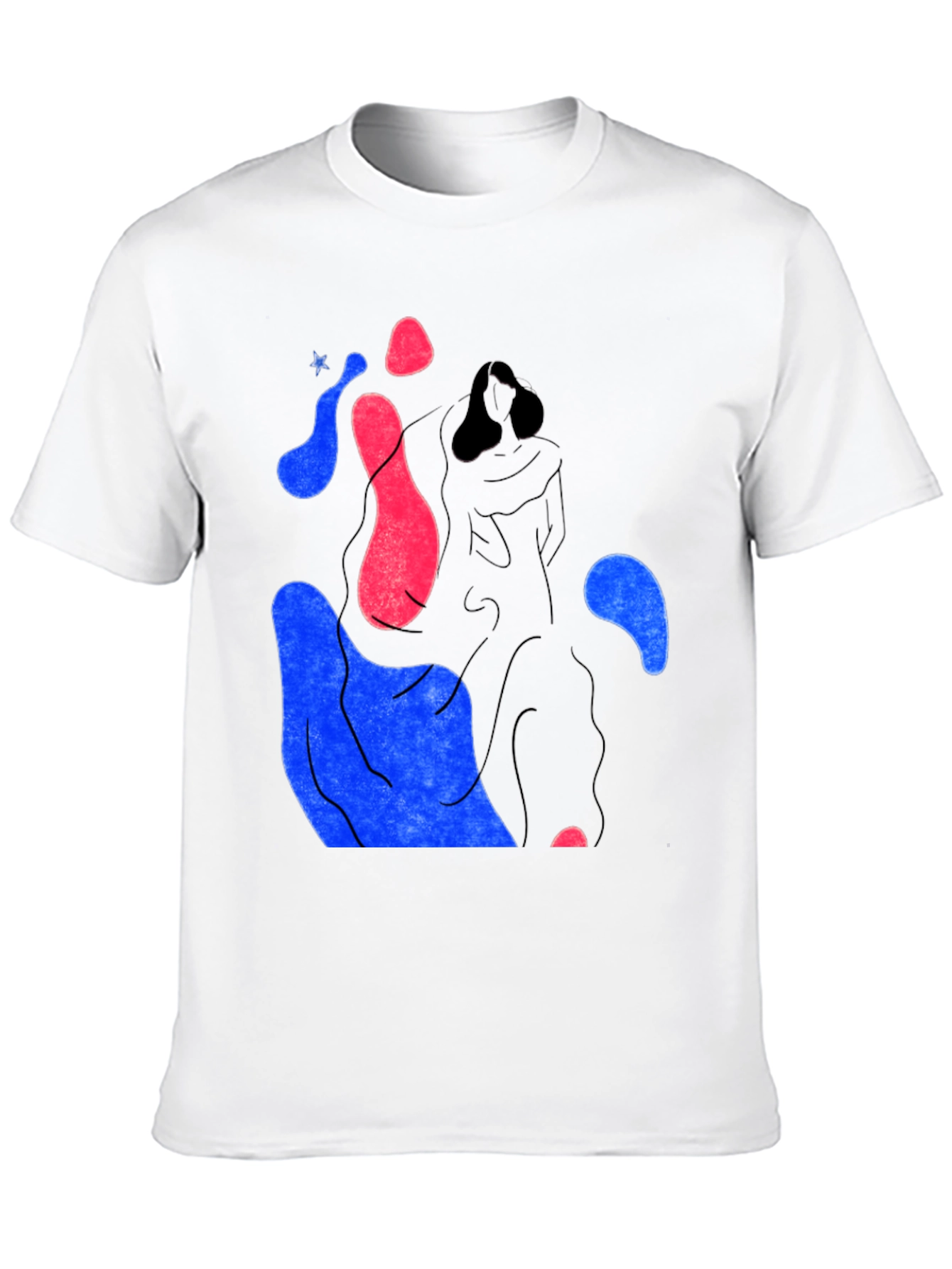 Abstract Graphic Print Crew Neck T-Shirt