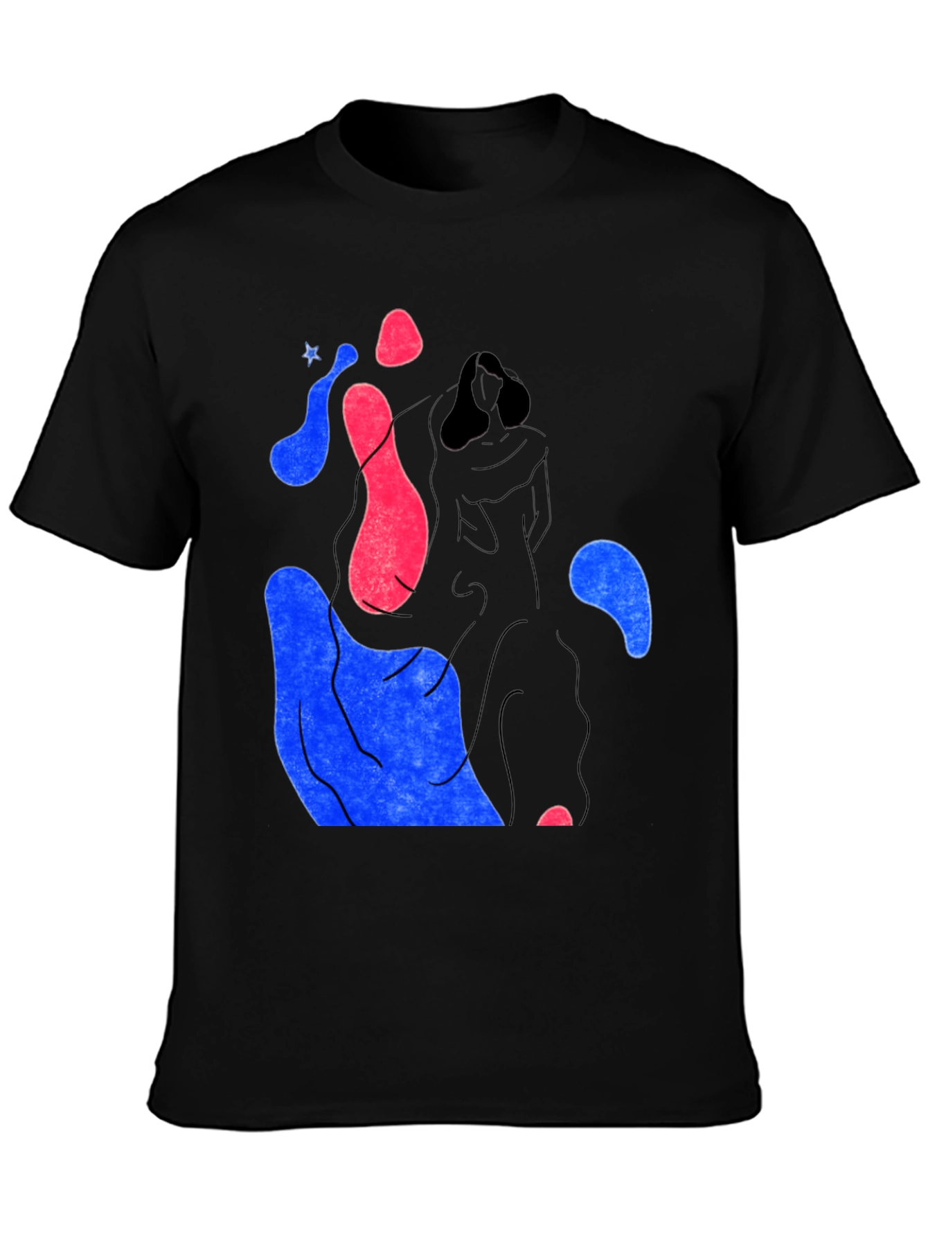 Abstract Graphic Print Crew Neck T-Shirt