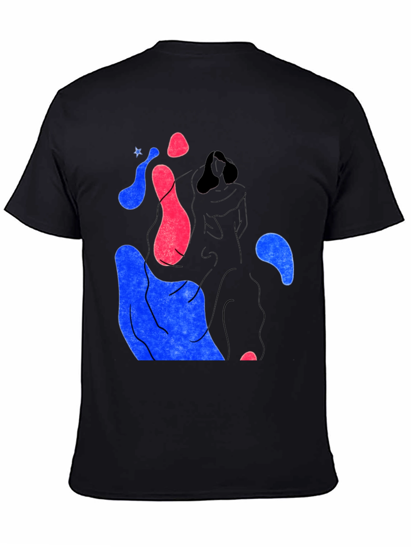 Abstract Graphic Print Crew Neck T-Shirt